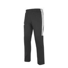 Adidas 阿迪达斯直筒裤，跆拳道风格宽松抽绳腰休闲裤，男女通用黑色，适合街头训练 - 黑色 - 查看 2