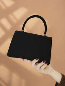 REMANLAND 1 chiếc ví cầm tay nhung thanh lịch và thời trang, phù hợp cho phụ nữ, nữ sinh, người mới bắt đầu và các quý cô công sở dự tiệc, dạ hội, tiệc cưới. Hoàn hảo cho các cô gái thích tiệc tùng, phụ nữ, món quà lý tưởng cho các bữa tiệc, đám cưới, dạ hội, tiệc chiêu đãi, dạ tiệc. - màu đen - Xem 7