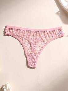 11 PCS Women's Sexy Leopard Lace Thong Low Waist Seamless Panties Hollow Out Comfortable And Breathable Lingerie Underwear - Multicolor - View 6