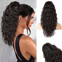 18 Inch Curly Wavy Thick Synthetic Ponytail, Suitable For Women - Multicolor - View 10
