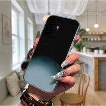 Funda TPU Transparente Cute Cartoon Anime Diseño Original Corazón Estrella Conejo Oso Gato Para el  17 16 15 14 13 12 11 X XS Pro Max 8 7 6 Plus SE caso marco suave - transparente - Ver 8