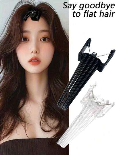 2/1pc Fluffy High Headtop Artifact Hair Root Natural Positioning Clip, Hairpin Clip, Non Marking Hairpin, Duckbill Clip Hair Clip, Natural Fluffy Hairpin, Hairpin Styling Tool, Natural Texture, Hairpin Styling Clip, Fluffy Curling Styling, Suitable For Creating Neutral Styles, Hairstyling Tool, Professional Hairdressing Salon Tool ﻿