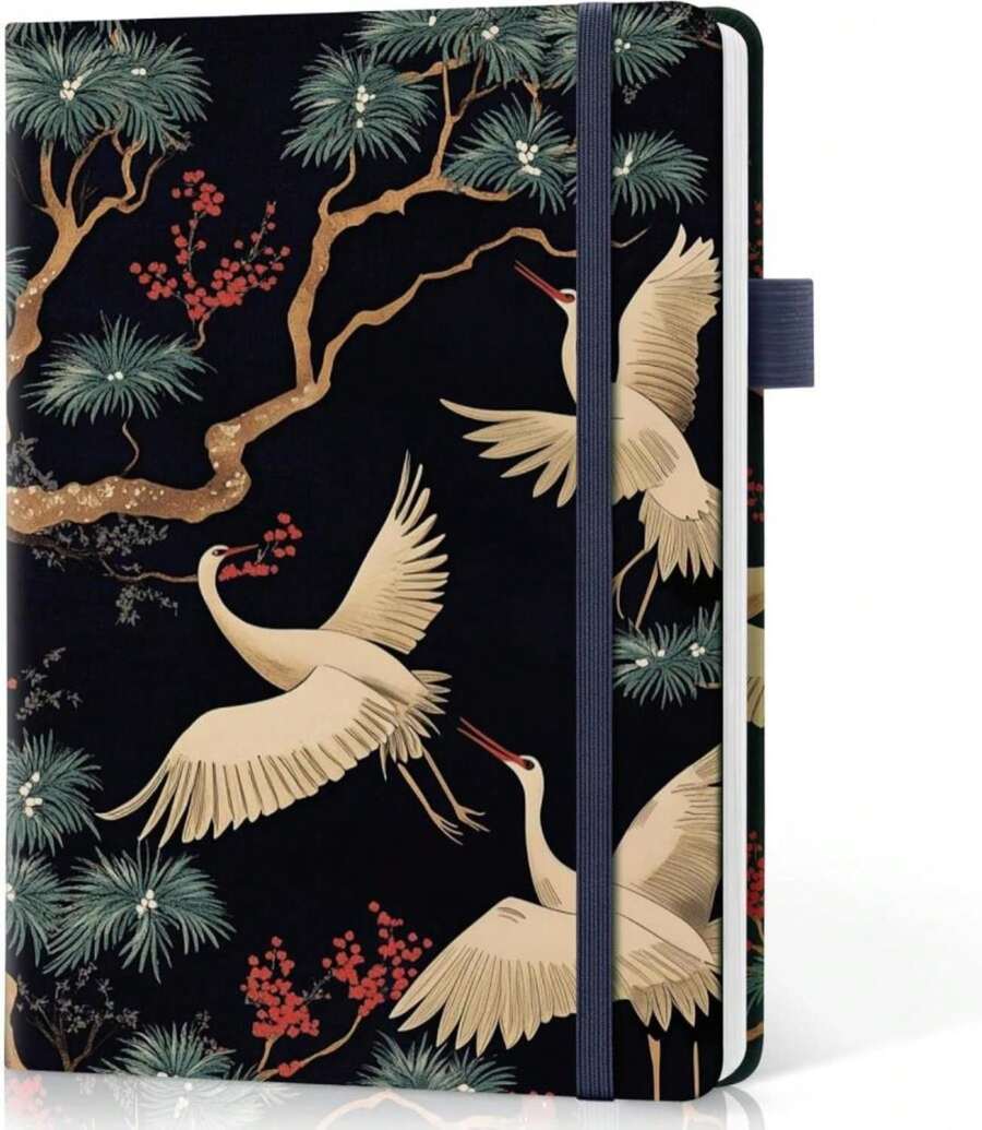 Blank Journal Notebook For Women &Amp; Men, Hardcover Leather Journal For Writing, Sketch Book, A5 Plain Paper Notebook For Drawing &Amp; Sketching, , Perfect For Office School Home Supplies, Watercolor Petal - Màu T - Xem 1