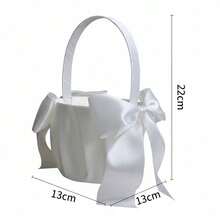1pc Children Flower Girl Basket, For Baby Shower Party Decor, Wedding Flower Girl Basket, Nursery Decor, Kids Decorative Storage Basket, Suitable For All Seasons - Multicolor - View 4