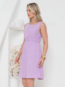 JIN SER Viscose Dress - Mauve Purple - View 6