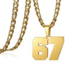 1 pieza Chaqueta de béisbol negra para hombres con colgante de 67, adecuada para niños atletas, material de acero inoxidable, estilo deportivo, regalo de Navidad y Año Nuevo, exclusivo para hombres - Negro - Ver 1