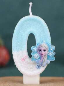 艾莎公主系列生日蜡烛，派对氛围蜡烛，生日派对礼物，0-9数字生日蜡烛 - 彩色 - 查看 13
