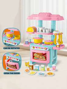48 piezas Juego de cocina en miniatura de 10 pulgadas, simulación realista de cocina, sin batería requerida (algunos accesorios al azar) - Multicolor - Ver 4