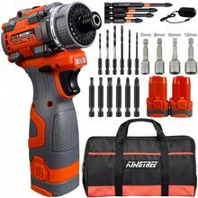 Atornillador inalámbrico dos posiciones color naranja de 1/4' 16V - Naranja - Ver 1