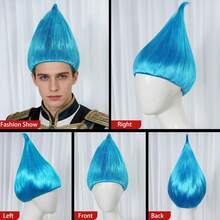 Fashion Short Straight Synthetic Wig, Colors Include Red, Pink, Green, Purple, Orange, Blue, Yellow, Gray, Silver, Suitable For Holiday Fashion Looks, Adjustable Pixie Doll Wig, Fit For Women And Men Anime Cosplay, Soft Colors Suitable For St. Patrick's Day, Fit For All Ages, One Size Fits All (Production Batches May Vary In Hairstyle Fixation, Please Be Cautious When Taking Photos) - Multicolor - View 21