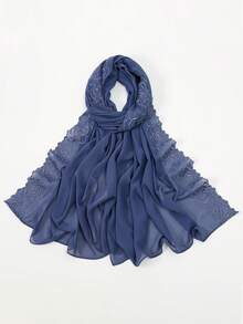 1 Stück Kamelien-Spitzen-Chiffon-Schal, Tuch, Umhang, weich, leicht, vielseitig einsetzbar, geeignet für Lässig, Formal, Reisen, Büro, Hochzeit, Valentinstag Geschenk - Verschiedenfarbig - Übersicht 7