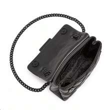 Mini Quilted Shoulder Bag With Black Chain Strap, Stylish Evening Purse For Women, Versatile Crossbody Bag For Party & Casual Use - Black - View 5