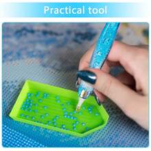 DIY钻石画点钻笔套装，渐变双色漏斗钻石托盘，亚克力粗线笔套装，手工钻石刺绣马赛克装饰工具配件 - 彩色 - 查看 3