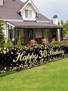 1 cái banner sinh nhật lần thứ 30 màu đen và vàng, phông nền trang trí tiệc sinh nhật, banner trang trí, đồ dùng tiệc sinh nhật, quà tặng sinh nhật lần thứ 30, trang trí sinh nhật kỷ niệm, quà sinh nhật, trang trí sinh nhật, trang trí trong nhà/ngoài trời, trang trí nhà cửa - sinh nhật lần thứ 30 màu đen và vàng - Xem 3