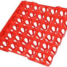 Egg Flats, bandeja de almacenamiento de huevos reutilizable de 30 celdas 5PCS para Hennery for Farm(rojo) - rojo - Ver 3