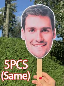 Decor Big Head Face Cutouts, Custom Bachelorette Party, 1/3/5/10pcs Photo Face Masks Birthday Party Decorations Personalised Fan Face Cutout Head On A Stick Cut Out Funny Face Mask,Personalized Big Head Cutout On A Stick Custom Face Cutout Party Decor Accessories Upload Photo Image For Birthday, Weddings,Friends, Relatives, The Best Gift,Party, Decoration - Multicolor - View 13