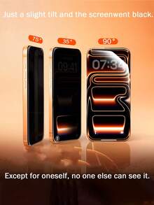 5片装隐私屏幕保护膜，兼容 11 12 13 14 15 Pro Max Plus，防窥隐私钢化玻璃，防刮花，兼容手机壳，防摔、防爆、防油、防刮涂层 - 黑色 - 查看 2