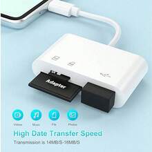 Lector de tarjetas 3 en 1 USB-C a SD/Micro SD, adaptador lector de tarjetas tipo C a SD, compatible con dispositivos tipo C. Admite tarjetas Compact Flash/CF/SD/MicroSD, adecuado para tabletas, portátiles y dispositivos Android. Plug and play, ranuras duales para SD/TF (Micro SD), fácil de insertar y extraer, compatible con tarjetas SD, SDHC, SDXC, MicroSD, MicroSDHC, MicroSDXC, aplicable para cámaras de salpicadero, cámaras exteriores y talla grande. - Blanco - Ver 8