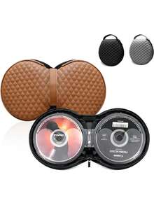 Funda Portátil para CD y DVD, Organizador de 20 Capacidades con Cierre, Microfibra, Ideal para Coche (Gris),39826765 - Marrón - Ver 6