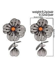 1件/2件套波西米亚风3D几何银杏叶项链耳环套装，优雅时尚，适合日常、派对、度假、情侣约会，女士节日百搭珠宝礼品 - 花 - 查看 6