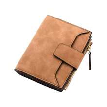 CYPNClepsidra® Cartera para mujer de cuero tarjetero para dama con cierre bolsa de mano. Billetera con cremallera. Handbag purse.Fashion - Rosa - Ver 2