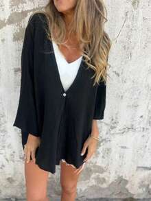 Women Cardigans - Black - View 2