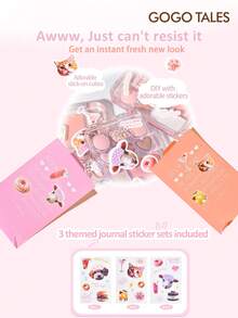 GOGO TALES GOGOTALES 甜美腮红眼影盘，哑光和珠光质地，高显色度，持久不脱妆，附赠 DIY 贴纸，包含粉色、焦糖棕色和中性色调，腮红高光二合一，适合学生和新手使用。 - #G03 Taro Bubble - 查看 2