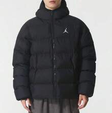 Nike Men's Autumn/Winter New Style Sportswear Thickened Warm Hooded Jacket Cotton Coat - Black - View 5