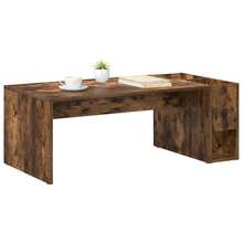 vidaXL Tavolo basso Chêne fumé 101,5 x 50 x 37 cm Bois d'ingénierie - Castano - Visualizzare 3