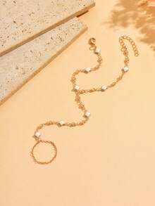 1 chiếc vòng tay dây mảnh mạ vàng thiết kế hình cỏ ba lá thời trang và thanh lịch, phụ kiện trang sức đa năng phù hợp cho đeo hàng ngày, hẹn hò, chụp ảnh, tiệc tùng. - Nhiều màu - Xem 3