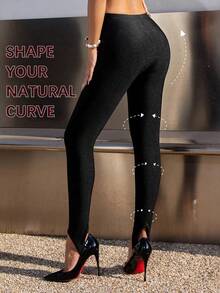 性感亮面细带踩脚裤 - 高弹透气防勾丝 | 辣妹约会/写真服 - 彩色 - 查看 5