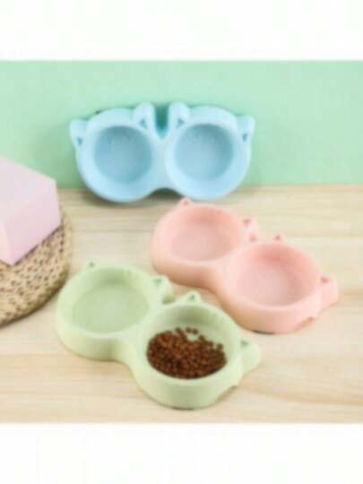 2-i-1 spillsäkra kattmatskålar och vattenskålar, automatiska kattmatningstillbehör