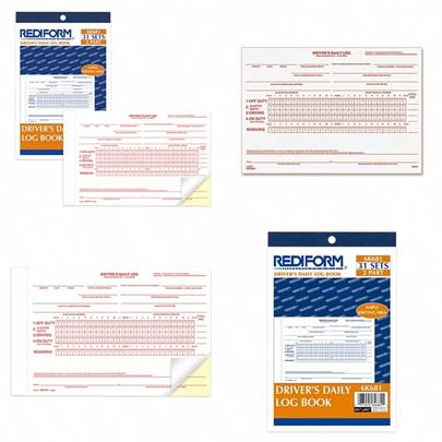 Rediform Driver's Daily Log Book Carbon 2 Part 5.5 X 7.875 Inches 31 Forms 6K681