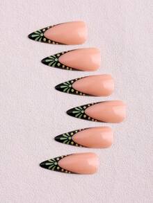 NAIO 24片墨西哥风情长杏仁形3D凝胶美甲，春夏百搭，彩色骷髅头和花朵印花，彩色水钻和涂鸦设计，法式亚克力按压式美甲，完美贴合假指甲套装，包含：1片果冻凝胶和1把指甲锉。易于佩戴，打造秋季美甲和法式美甲，适合女性日常工作佩戴，也适合派对美甲。 - 彩色 - 查看 4