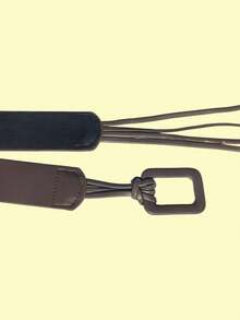 Thắt lưng da tua rua phong cách Mỹ cổ điển, thắt lưng đa năng cho quần jeans, thanh lịch và tôn dáng, phù hợp cho phụ nữ mùa thu/đông. - Cà phê - Xem 4