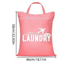 Large Capacity Laundry Bag - Adjustable Handle, Zipper Design, Washable, Suitable For Travel, Sports, Yoga, Gym And Outdoor Activities ,Travel Essential Bag - Multicolor - View 13