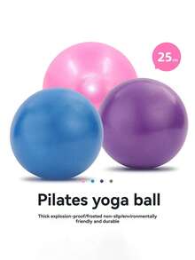1pc 25cm Thick Mini Yoga Ball, Pilates Inflatable Fitness Small Ball - Multicolor - View 2