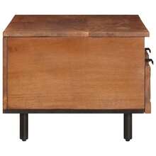 vidaXL Tavolo basso Marron 80 x 54 x 40 cm Bois de mangue massiccio - Castano - Visualizzare 4