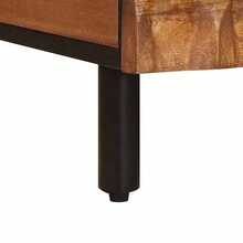 vidaXL Tavolo basso Marron 80 x 54 x 40 cm Bois de mangue massiccio - Castano - Visualizzare 8