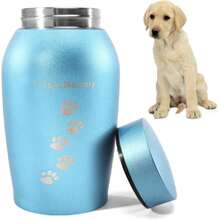 Urnas para Cenizas Mascotas, Urna para Cenizas Metálicas para Gatos y Perros (Azul 18.5 * 8.5cm),39826776 - Multicolor - Ver 1