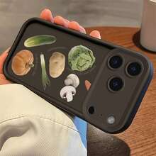 Vegetable phone case suitable for  17 16 16E 15 14 13 12 11 Pro Max 17 Air 16 Plu silicone all inclusive protection anti slip and anti fall soft case - Escalera Ojo Celestial - vegetal - SKU331WX - Ver 6