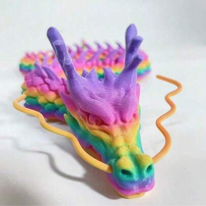 23.6 Inch / 60cm Large 3D Printed Dragon Model, Flying Dragon Decor, Desktop Decoration, Christmas Valentine's Easter Gift 3D Character, Posable Dragon, Large 3D Printed Dragon, 3D Printed Crystal Dragon, 3D Printed Dragon With Egg, Crystal Sculpture, Egg Dragon, 3D Printed Product, 3D Printing, Dragon, 3D Printed Dragon, Anime, Dragon Toy, Big Egg