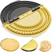 Tortilla Sealer,,Tacos Tortilla Crimper Maker Large,Removable & Adjustable 6"-8''-10" Crust,For Burritos,Pasties,Tortilla,Dumplings,Sandwich,Grey Yellow - Màu vàng - Xem 1