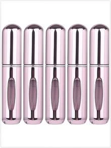 1个/2个/3个/4个/5个装 5毫升便携式迷你香水可填充喷雾瓶，配有香水泵头，适合旅行和户外使用