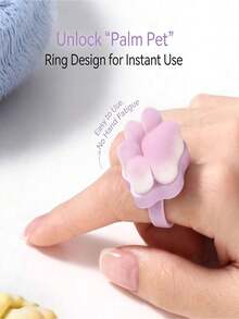 1pc Cat Claw Nail Brush, Dust Removal Brush, Manicure Tool, Suitable For Female Nail Technicians, Nail Salons, Valentine's Day Gift - Multicolor - View 3