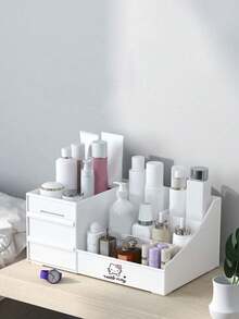 Sanrio 1个ins风镂空双层桌面收纳架，带挂钩和笔筒的挂板收纳架