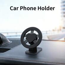 360° Rotatable ABS Car Phone Holder | Universal Air Vent Dashboard Navigation Bracket | Integrated Stable Anti-Shake Holder | Fashionable Black Design | Suitable For Most Vehicles - A - View 13