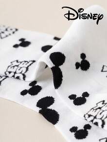 Disney 3双装正品迪士尼男士袜子，绣有可爱的米奇一家卡通人物图案，中筒袜，趣味十足，适合各种场合，高品质礼品袜 - 彩色 - 查看 4