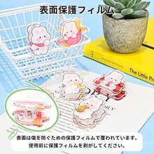 トライアングルクリップ Newseego (6個パック) クリップ式ペーパークリップ ブッククリップ ダブルクリップ かわいい 文具 整理用紙 パンチ不要 繰り返し使える 学校 ビジネス 家庭用品 クリップ オフィス キャラクター ウサギ - うさぎ6点セット - チェックする 6