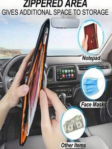 Small Leather Sun Visor Storage Bag For Cars And Trucks, Holds Sunglasses, Cards, Documents, Registration, Driver's License, Insurance Papers, Etc.